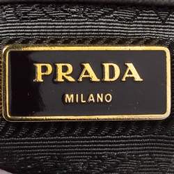 Pre Owned Prada Grey Saffiano Lux Leather Large Double Zip Tote