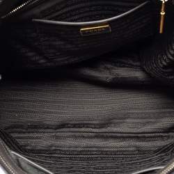 Pre Owned Prada Grey Saffiano Lux Leather Large Double Zip Tote