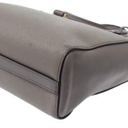 Pre Owned Prada Grey Saffiano Lux Leather Tote