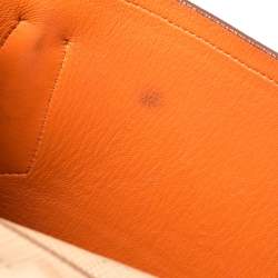 Pre Owned Prada Beige Saffiano Cuir Leather Medium Double Handle Tote