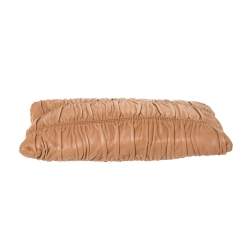 Pre Owned Prada Tan Nappa Gaufre Leather Clutch