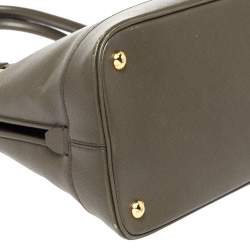 Pre Owned Prada Moose Green Saffiano Leather Dome Satchel
