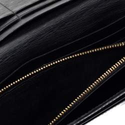 Pre Owned Prada Black Saffiano Lux Leather Continental Wallet