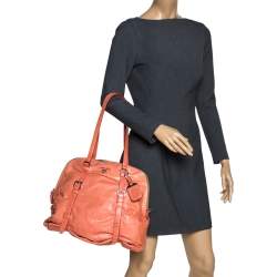 Pre Owned Prada Pomelo Leather New Look Satchel