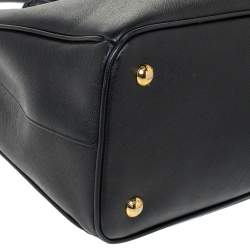 Pre Owned Prada Black Saffiano Lux Leather Medium Galleria Tote
