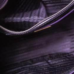 Pre Owned Prada Purple Saffiano Patent Leather Tote
