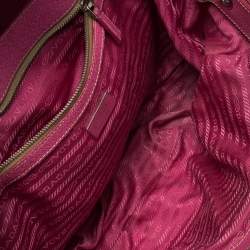 Pre Owned Prada Multicolor Canvas and Leather Satchel