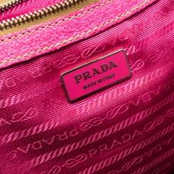 Pre Owned Prada Multicolor Canvas and Leather Satchel