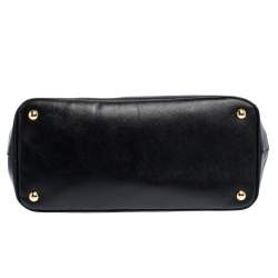 Pre Owned Prada Black Saffiano Lux Leather Parabole Tote