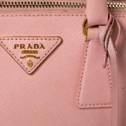 Pre Owned Prada Light Pink Saffiano Leather Small Promenade Satchel