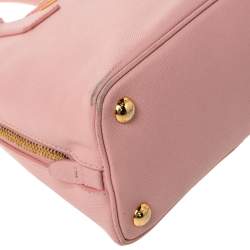 Pre Owned Prada Light Pink Saffiano Leather Small Promenade Satchel