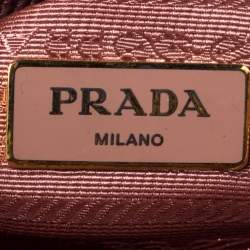 Pre Owned Prada Light Pink Saffiano Leather Small Promenade Satchel