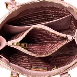Pre Owned Prada Light Pink Saffiano Leather Small Promenade Satchel