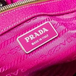 Pre Owned Prada Multicolor Printed Canvas and Leather Flap Hobo