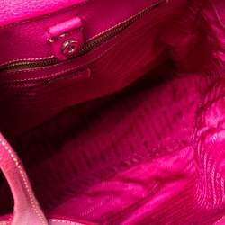 Pre Owned Prada Multicolor Printed Canvas and Leather Flap Hobo