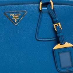 Pre Owned Prada Cobalt Blue Saffiano Lux Leather Parabole Tote