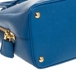 Pre Owned Prada Cobalt Blue Saffiano Lux Leather Parabole Tote