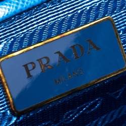 Pre Owned Prada Cobalt Blue Saffiano Lux Leather Parabole Tote