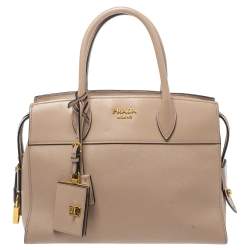 Pre Owned Prada Beige Saffiano Leather Medium Esplanade City Tote
