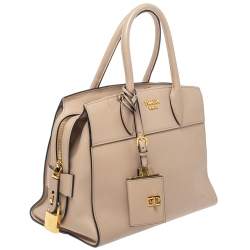 Pre Owned Prada Beige Saffiano Leather Medium Esplanade City Tote