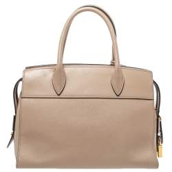 Pre Owned Prada Beige Saffiano Leather Medium Esplanade City Tote