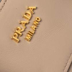 Pre Owned Prada Beige Saffiano Leather Medium Esplanade City Tote