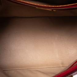 Pre Owned Prada Red Saffiano Patent Leather Promenade Satchel