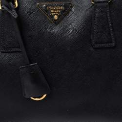 Pre Owned Prada Black Saffiano Lux Leather Medium Promenade Bag
