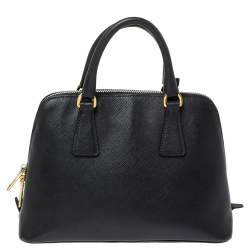 Pre Owned Prada Black Saffiano Lux Leather Small Promenade Crossbody Bag