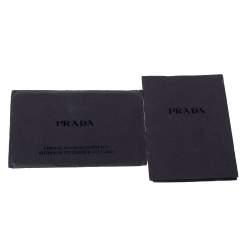 Pre Owned Prada Black/Red Saffiano Lux Leather and Croc Mini Promenade Crossbody Bag