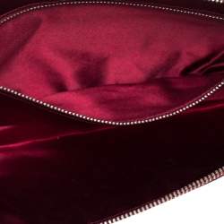 Prada Burgundy Crocodile Clutch