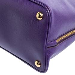 Pre Owned Prada Purple Saffiano Lux Leather Promenade Bag