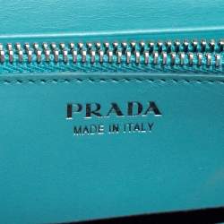 Pre Owned Prada Grey/Green Python Continental Wallet