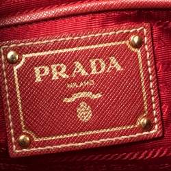 Prada Red Saffiano Lux Leather Tote