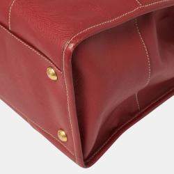 Prada Red Saffiano Lux Leather Tote