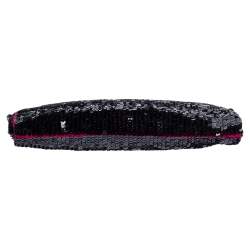 Pre Owned Prada Black/Pink Sequins Chain Clutch