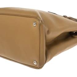 Pre Owned Prada Caramel Brown Saffiano Leather Twin Tote