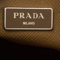 Pre Owned Prada Caramel Brown Saffiano Leather Twin Tote