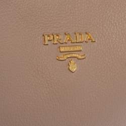 Prada Beige Vitello Phenix Leather Shoulder Bag