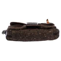 Pre Owned Prada Brown Fabric and Learher Shoulder Bag