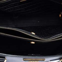 Pre Owned Prada Black Saffiano Lux Leather Medium Tote