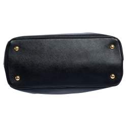 Pre Owned Prada Black Saffiano Lux Leather Medium Tote