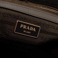 Pre Owned Prada Grey Saffiano Lux Leather Large Gardener's Tote