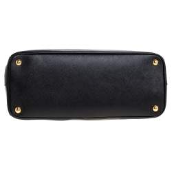 Pre Owned Prada Black Saffiano Lux Leather Parabole Tote