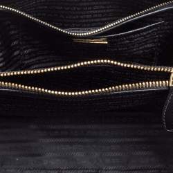 Pre Owned Prada Black Saffiano Lux Leather Parabole Tote