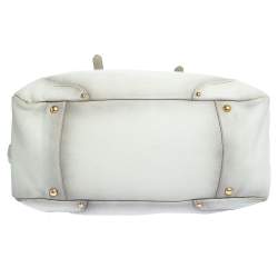 Pre Owned Prada Ombre White Cervo Antik Leather Bauletto Bag
