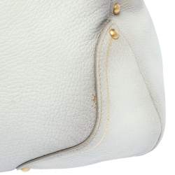 Pre Owned Prada Ombre White Cervo Antik Leather Bauletto Bag