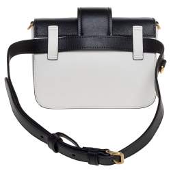 Prada Black/White Leather Cahier Belt Bag