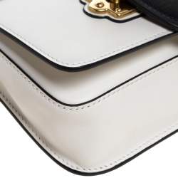 Prada Black/White Leather Cahier Belt Bag
