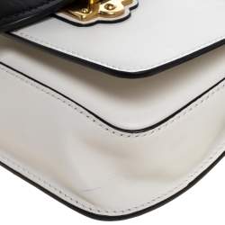 Prada Black/White Leather Cahier Belt Bag